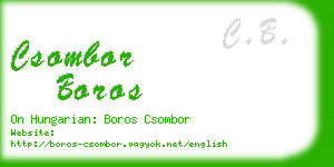 csombor boros business card